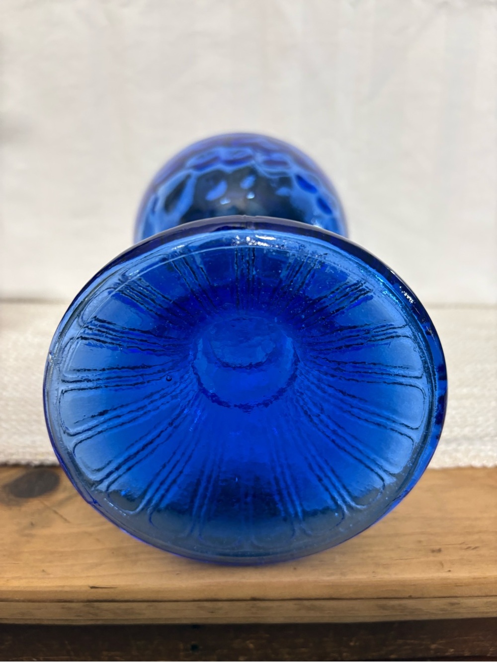 Cobalt Blue Glass Oil Lamp - Picture 7 of 7
